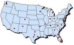 Map USA 30 Metro Locations 