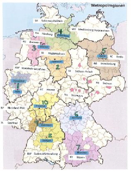 Map de Metro Areas 1